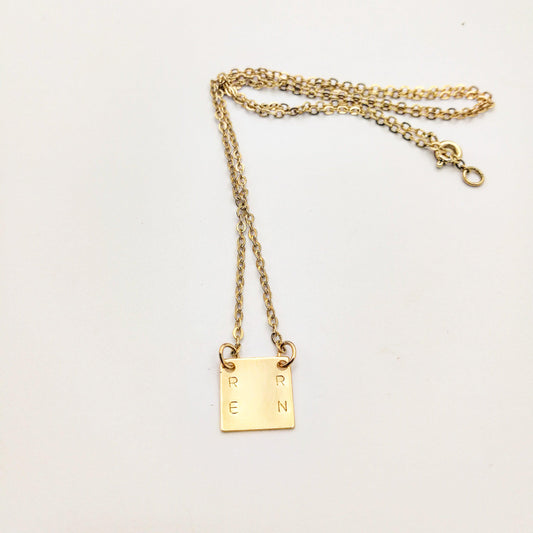 4 initialen ketting - gouden sieraden - lux & luz